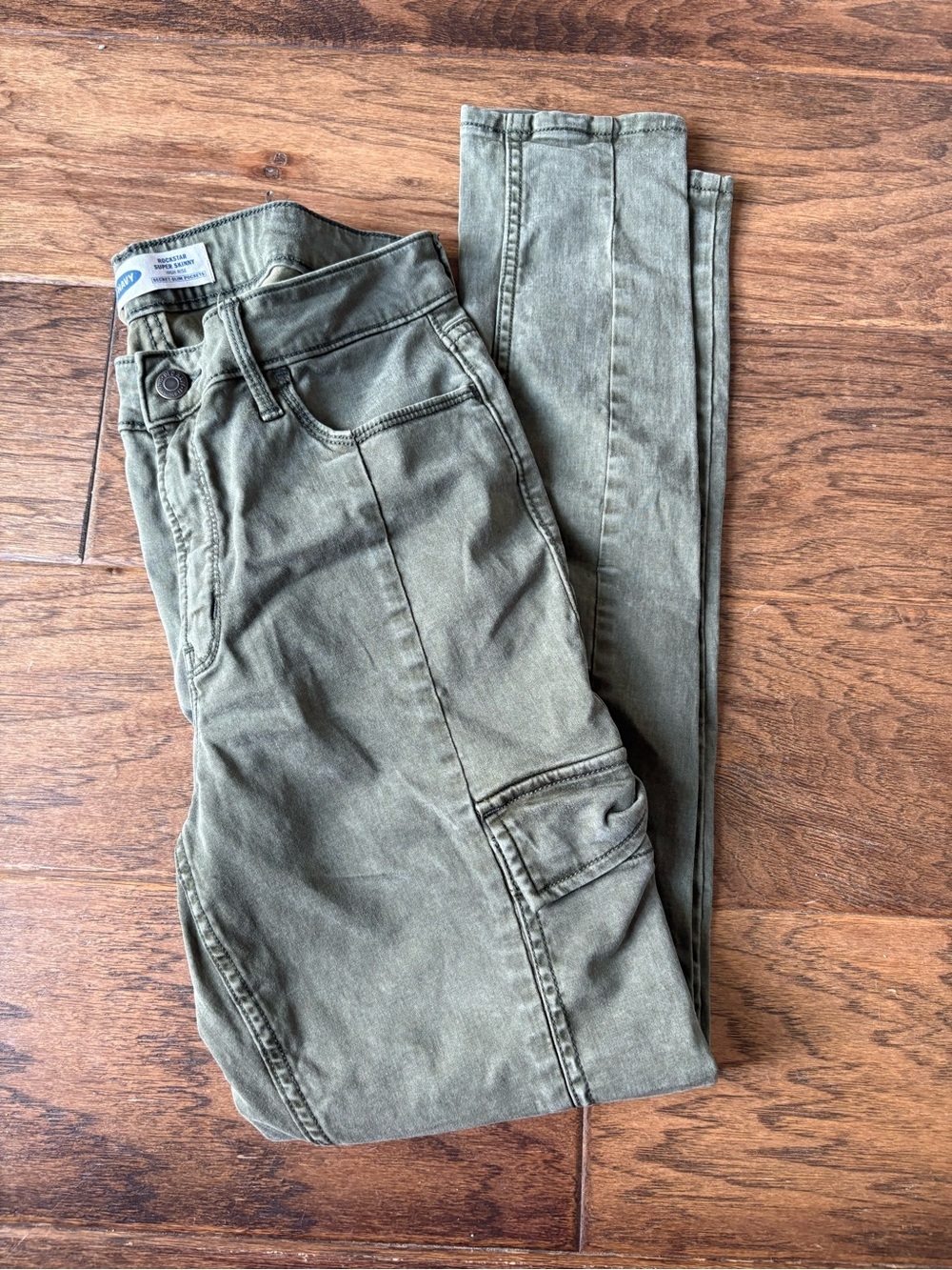 Old Navy Olive Green Rockstar Super Skinny High-Rise Pants